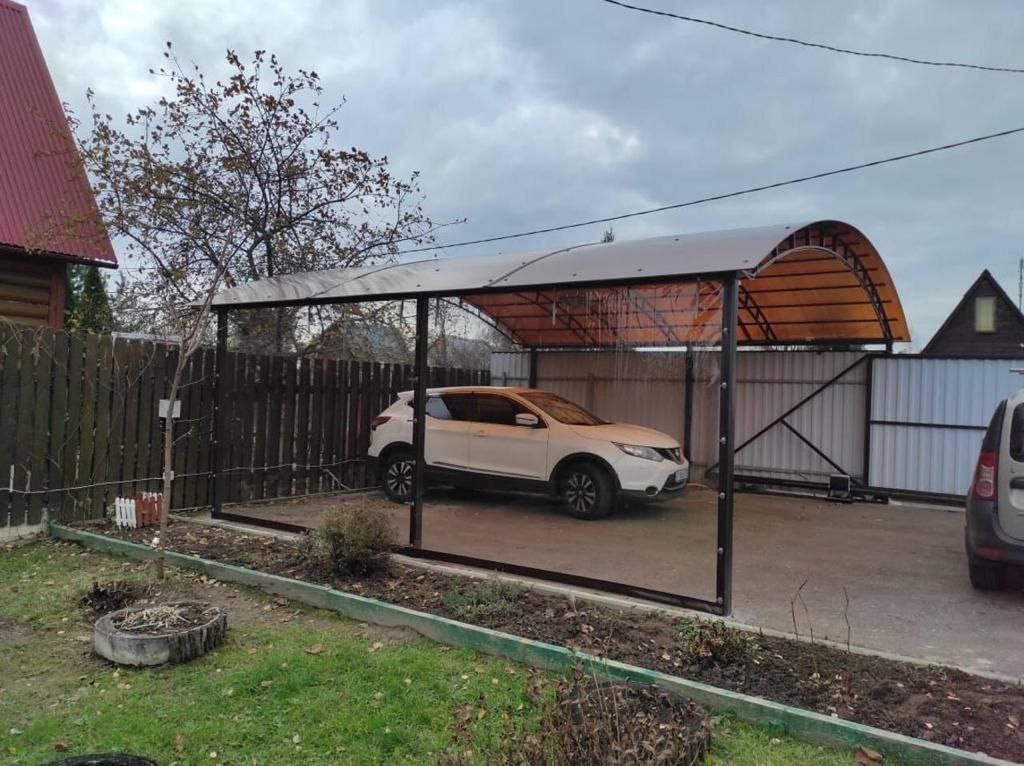Прозрачные шторы ПВХ для навеса под автомобиль в Вышнем Волочке
